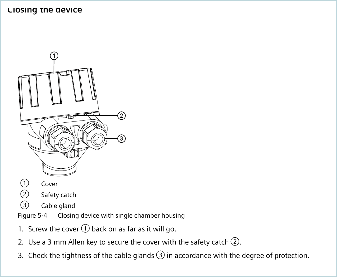 Cơ cấu đóng connection head một buồng SITRANS TS500